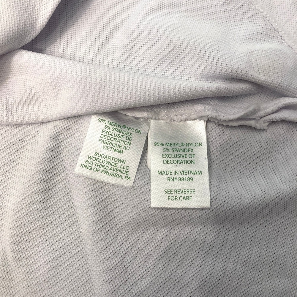 Lily Pulitzer Luxletic Top White V-Neck Ruffle Cap Short Sleeve Womens XL - Picture 4 of 8